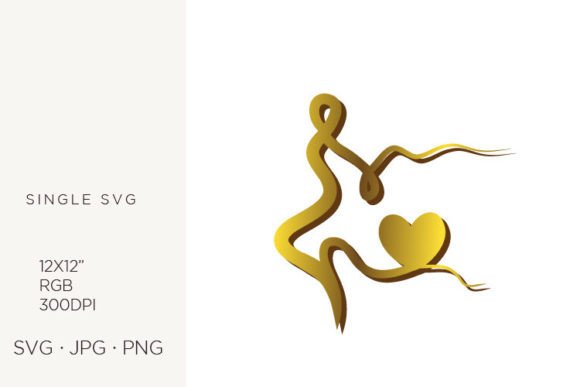 Abstract Person with Heart: SVG Icons & Graphics
