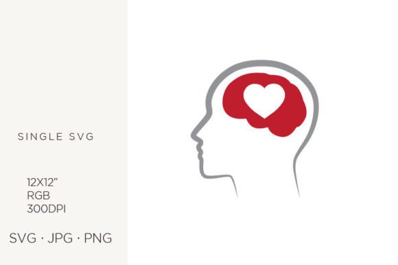 Brain and Heart: Clean SVG Graphics & Icons