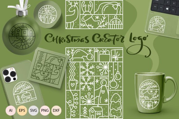 Christmas Creator Logo Vector SVG: Graphics for Crafts & Branding