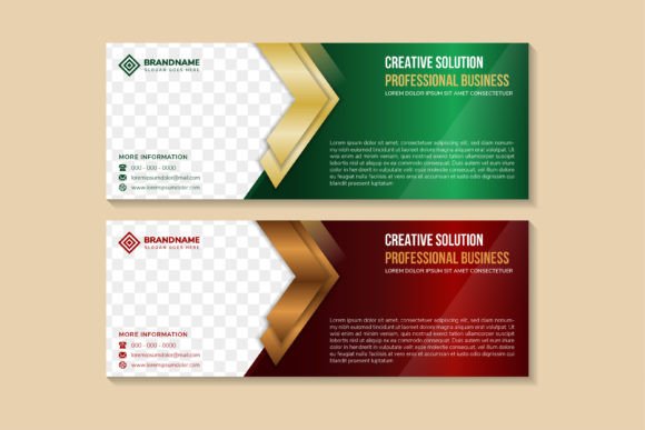 Creative Solution Horizontal Banner: Social Media Templates & Graphics