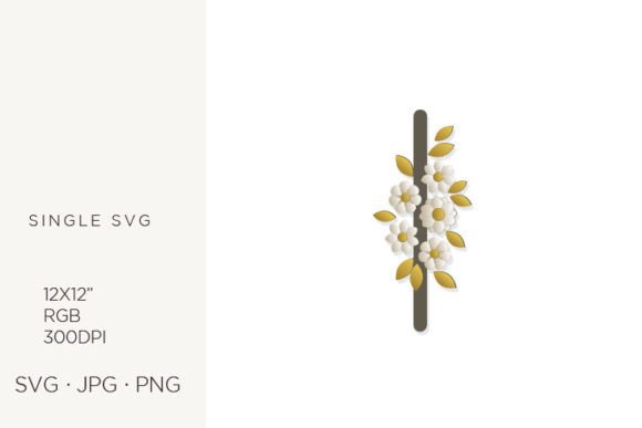 Floral Monogram, Flowers, Letter I: Graphics & Icons Review