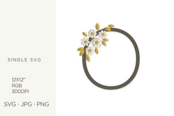 Floral Monogram, Flowers, Letter O — Graphics & Icons