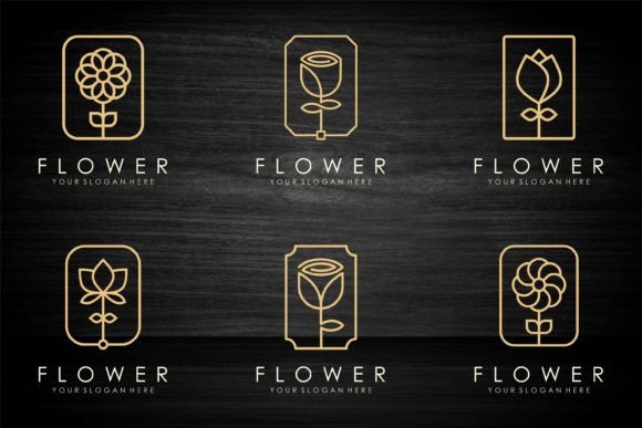 Flower Logo Design: 6 SVG Variations for Logos & Graphics