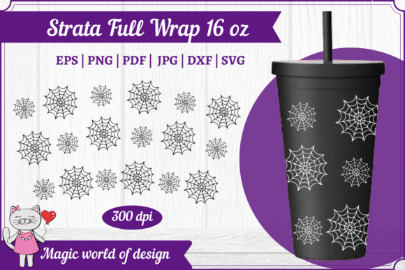 Halloween Spider Web Graphics for Tumbler Wraps