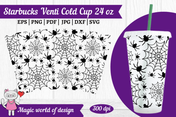 Halloween Spider Web Tumbler 24 Oz SVG
