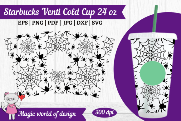 Halloween Spider Web Tumbler Wraps Graphics