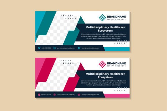 Healthcare Ecosystems Horizontal Banner: Graphics for Social Media Templates