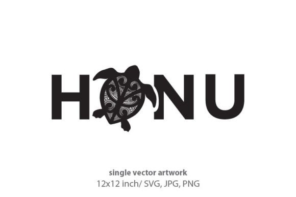 Honu Graphics & Icons: Maori Turtle Symbol