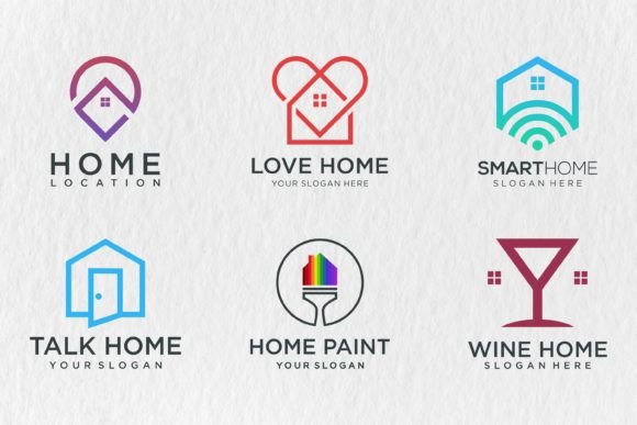 House Combined Logo Design – SVG Graphics & Logos