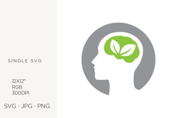 Leaves Inside Human Brain: Graphics & Icons for Crafters