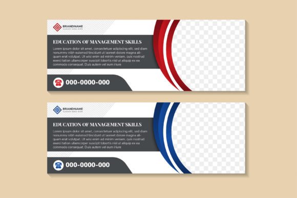 Management Skill Horizontal Banner: Graphics for Social Media Templates