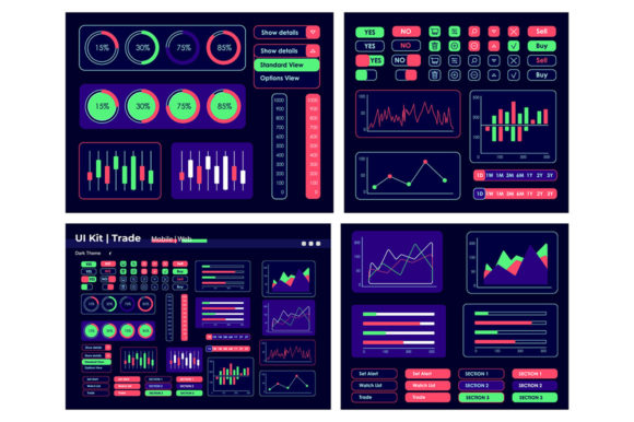Sales Performance Insights UI Elements: Graphics & UI Kits