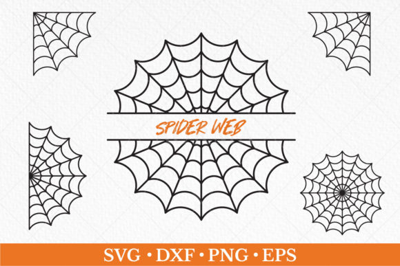 Spider Web SVG: Web Split Name Frame