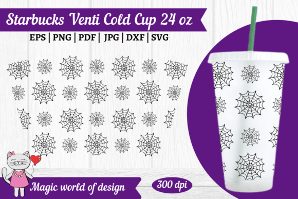 Spider Web Tumbler 24 Oz SVG: Graphics for Tumbler Wraps