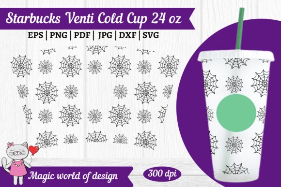 Spider Web Tumbler Cold Cup 24 Oz SVG: Graphics for Tumbler Wraps