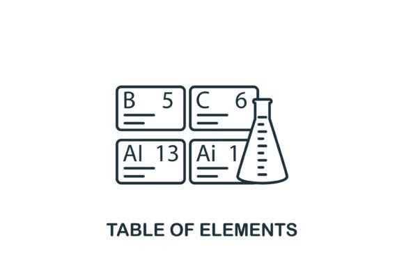 Table of Elements Icon: Clean Graphics & Versatile Icons