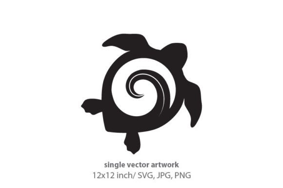 Turtle with Maori Tattoo Shell Logo Icons & Graphics