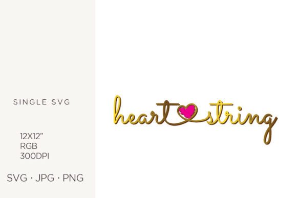 Typography Heart String