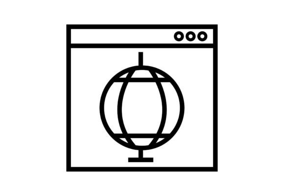 Web Screen Network Icon: Minimalist Graphics & Icons for Modern Brands